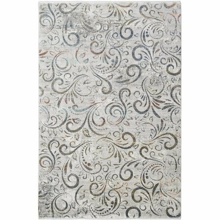 MAYBERRY RUG 7 ft. 10 in. x 9 ft. 10 in. Windsor Riviera Area Rug, Ivory WD4082 8X10